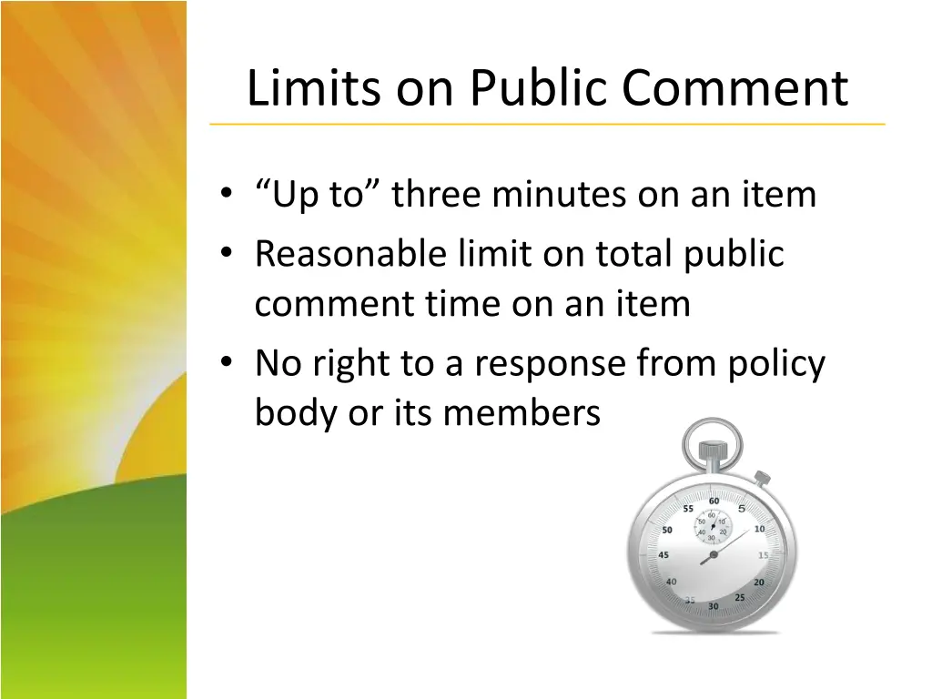 limits on public comment