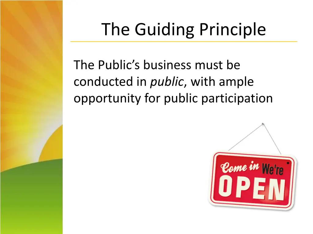 the guiding principle