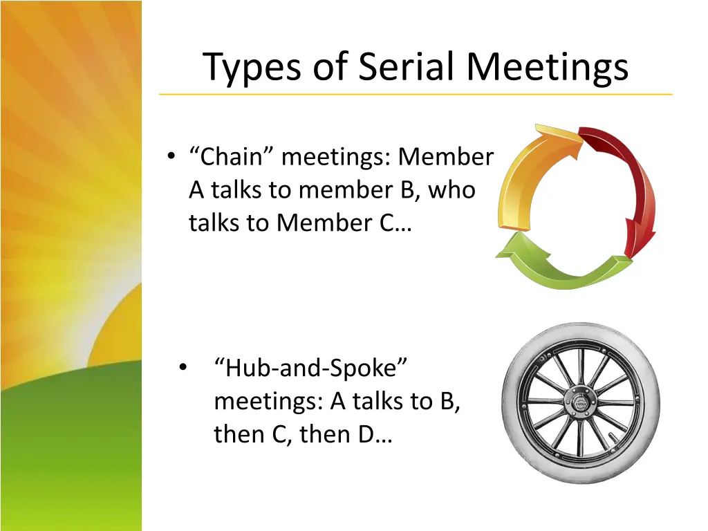 types of serial meetings