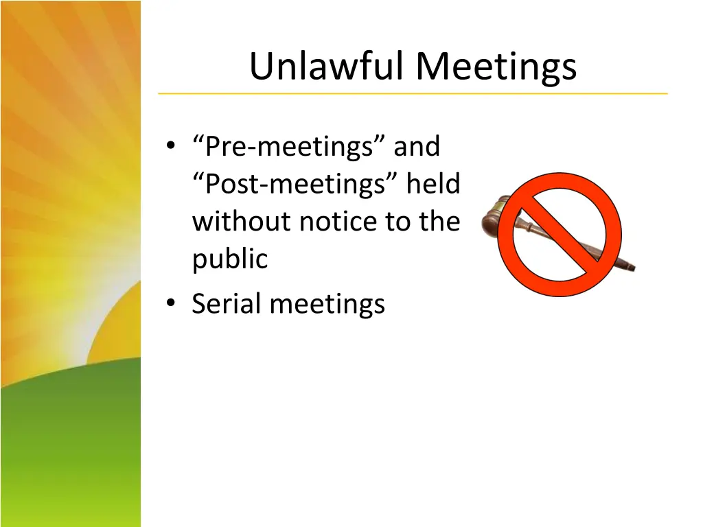 unlawful meetings