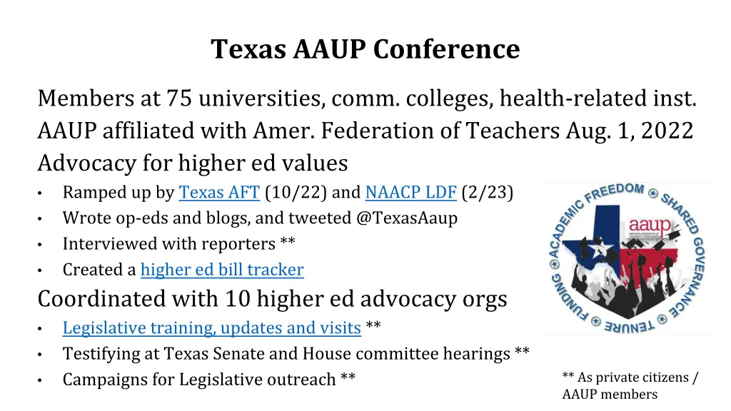 texas aaup conference