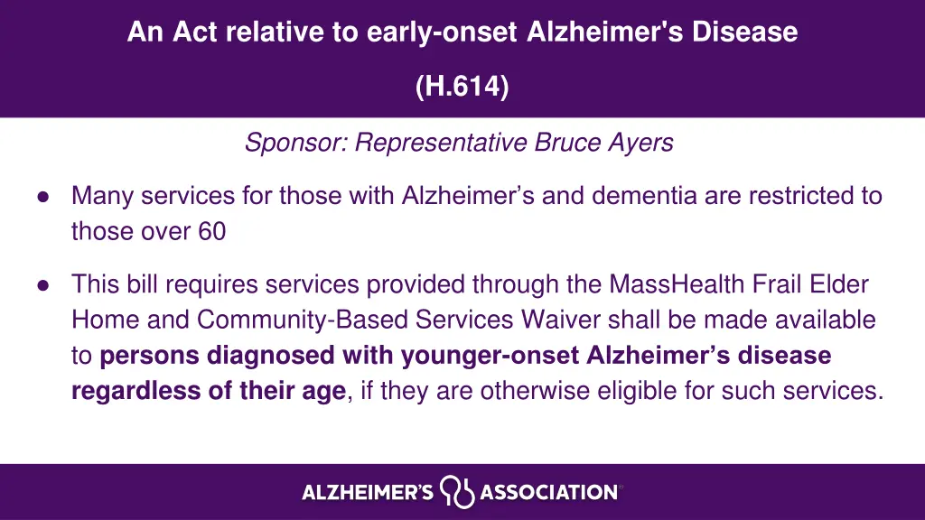 an act relative to early onset alzheimer s disease