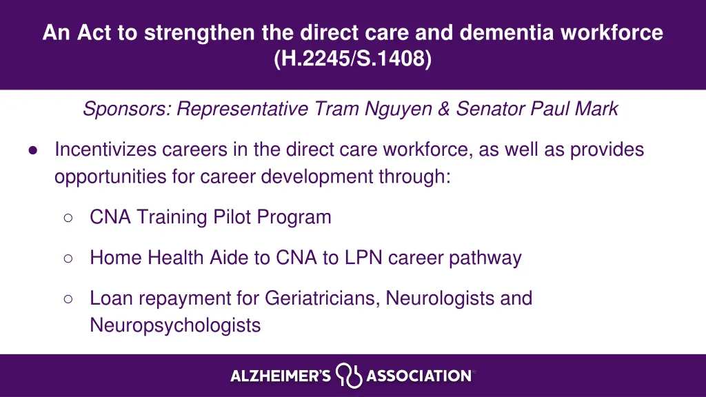 an act to strengthen the direct care and dementia