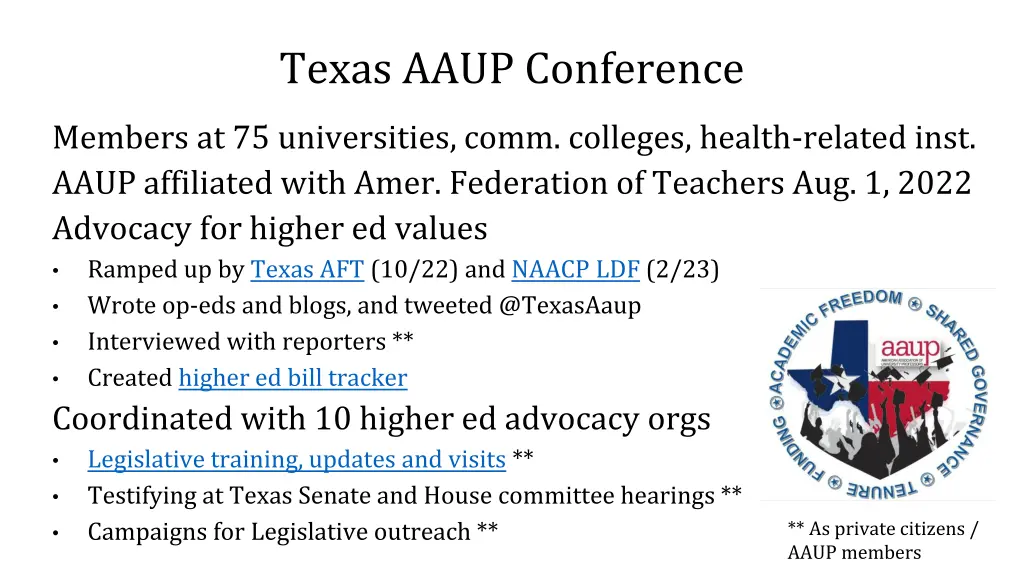 texas aaup conference