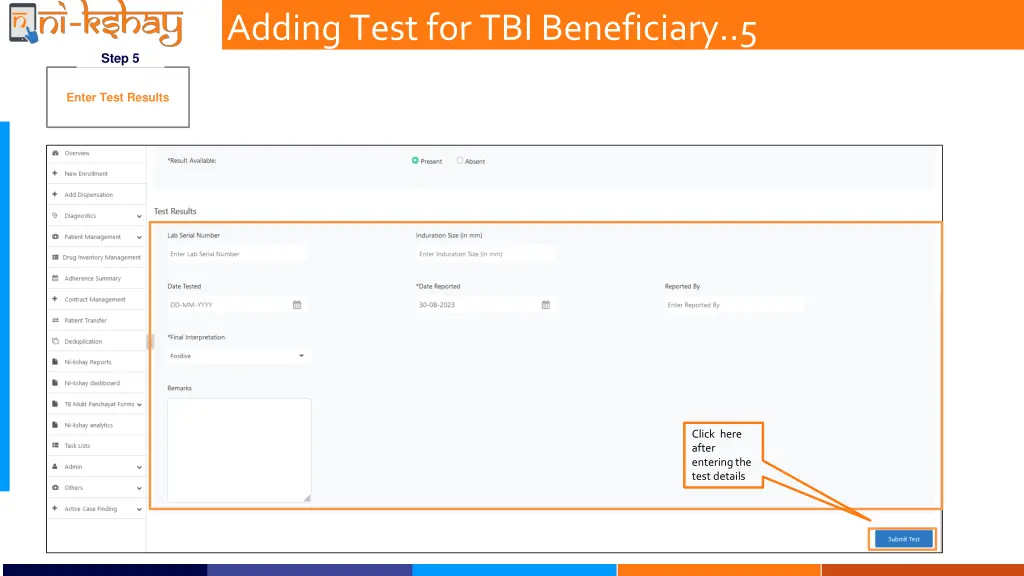 adding test for tbi beneficiary 5