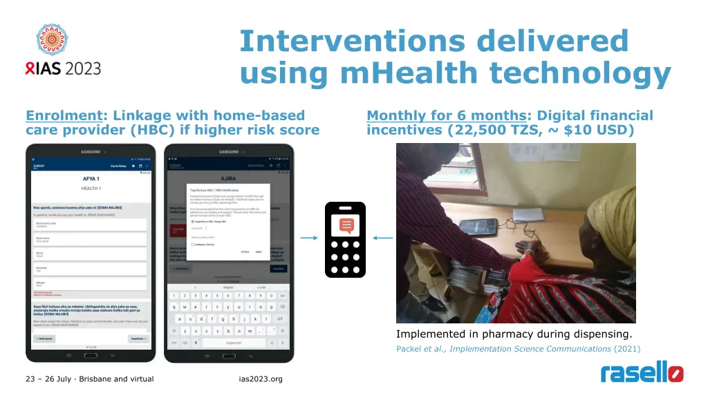 interventions delivered using mhealth technology