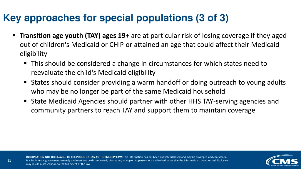 key approaches for special populations 3 of 3