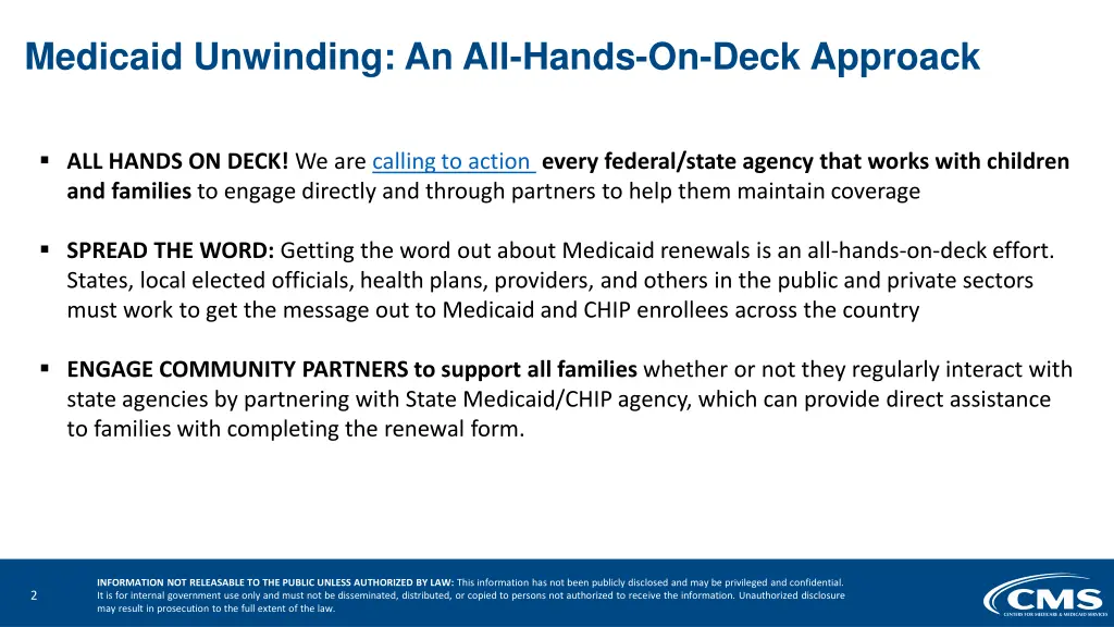 medicaid unwinding an all hands on deck approack