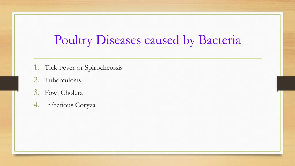 poultry diseases caused by bacteria