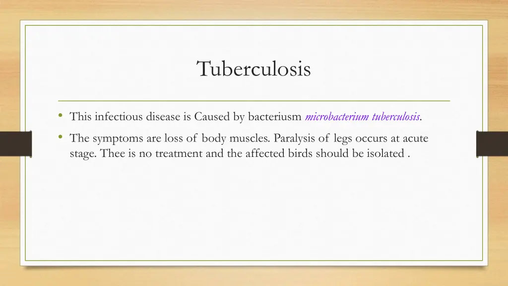 tuberculosis