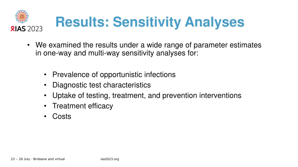results sensitivity analyses