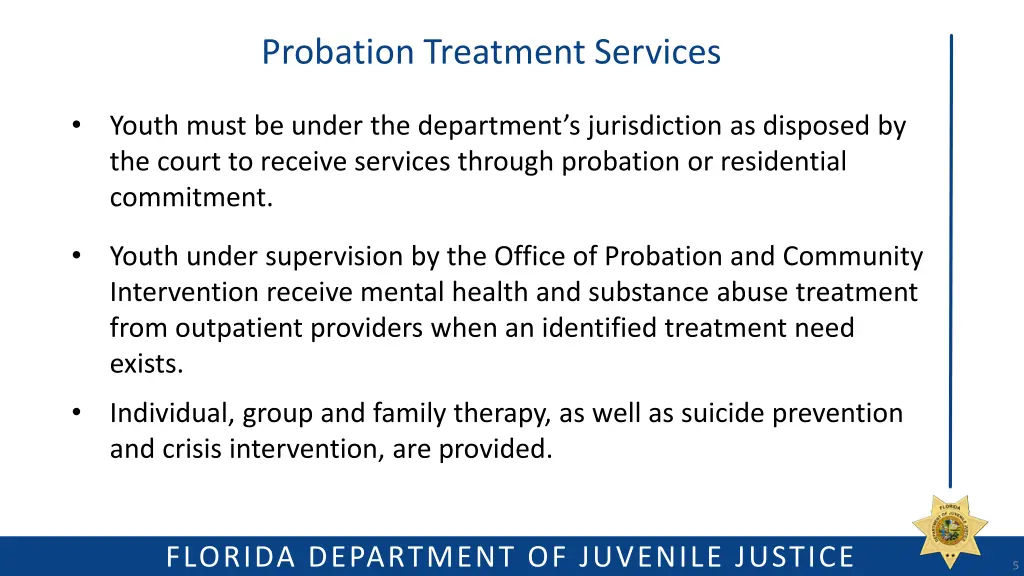 probation treatment services