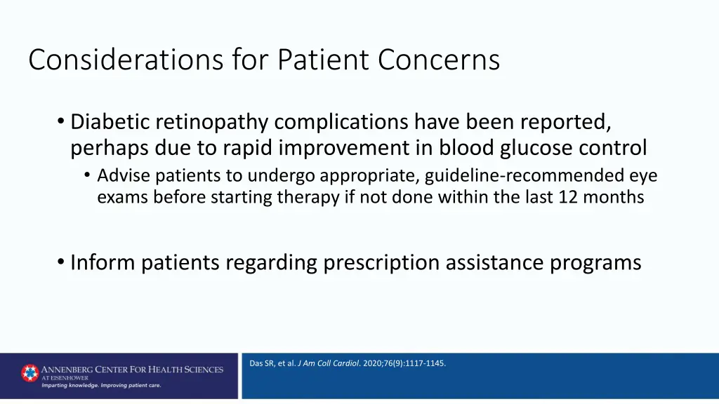 considerations for patient concerns