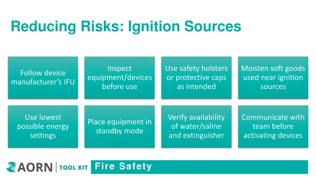 reducing risks ignition sources