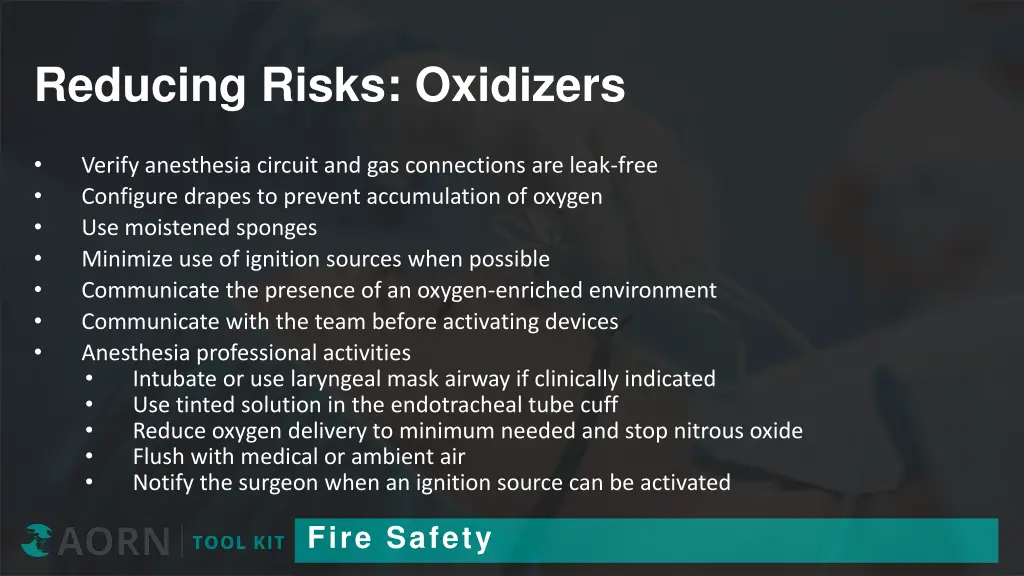 reducing risks oxidizers