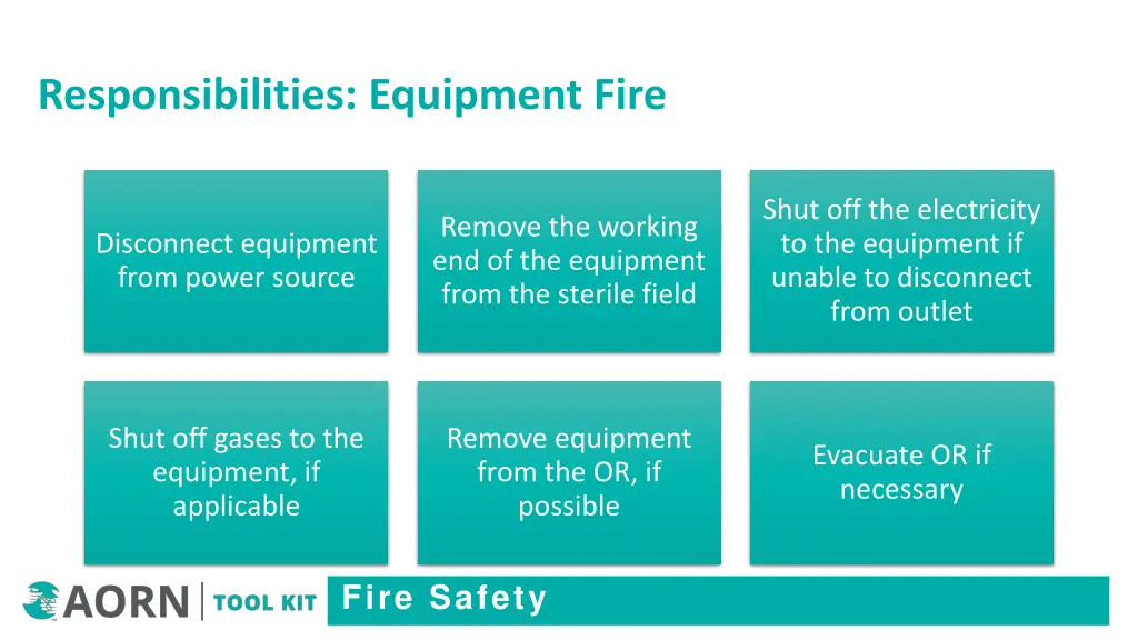 responsibilities equipment fire