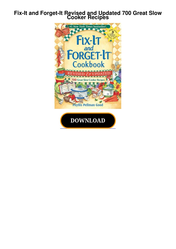 fix it and forget it revised and updated