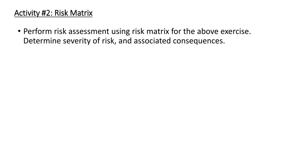 activity 2 risk matrix activity 2 risk matrix