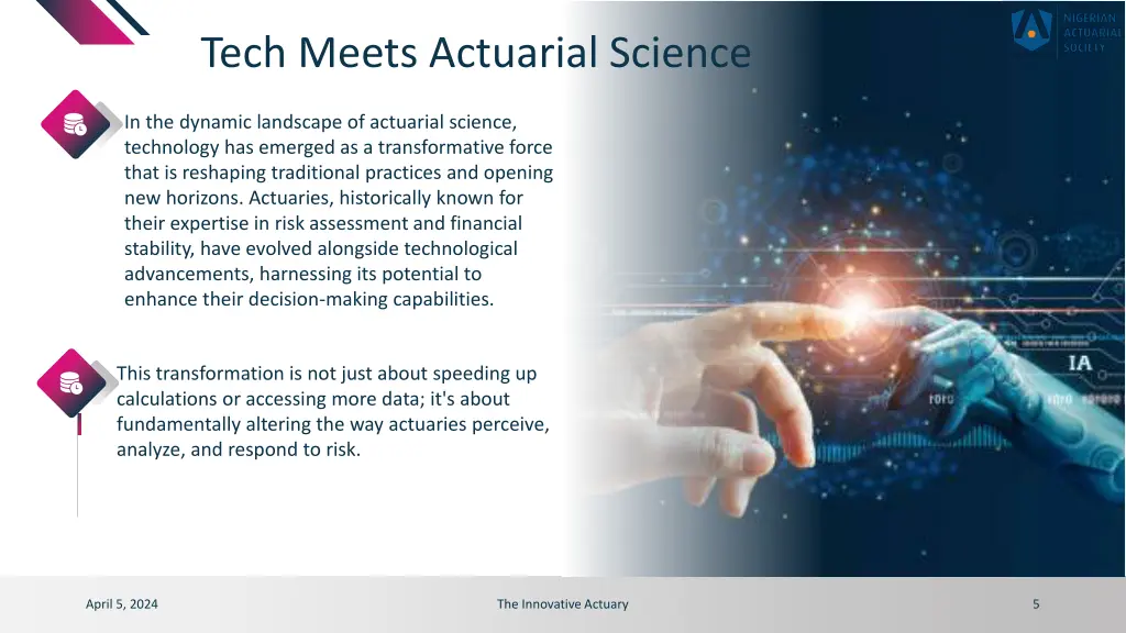tech meets actuarial science