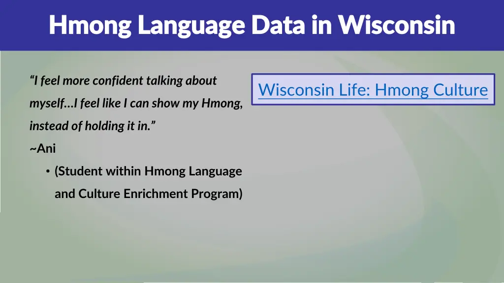 hmong language data in wisconsin hmong language