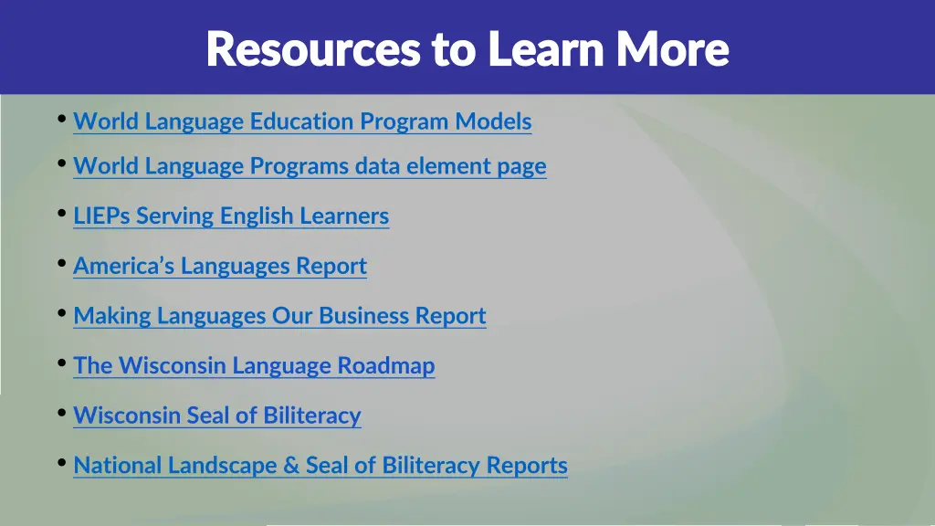 resources to learn more resources to learn more