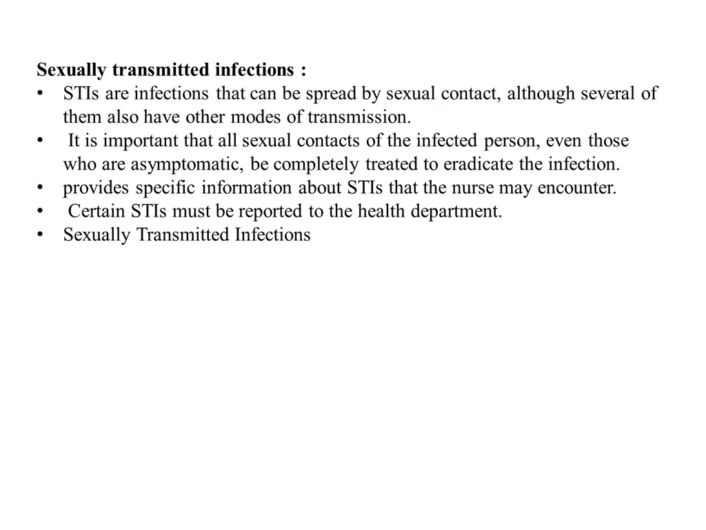 sexually transmitted infections stis