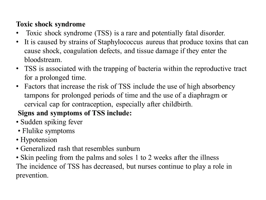 toxic shock syndrome toxic shock syndrome