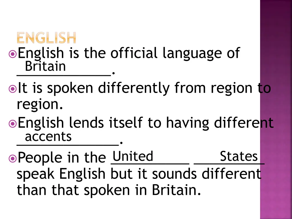 english english is the official language