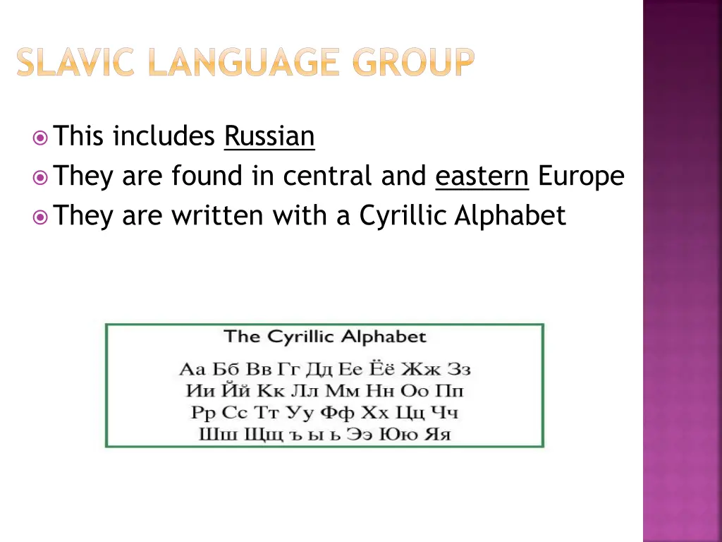slavic language group