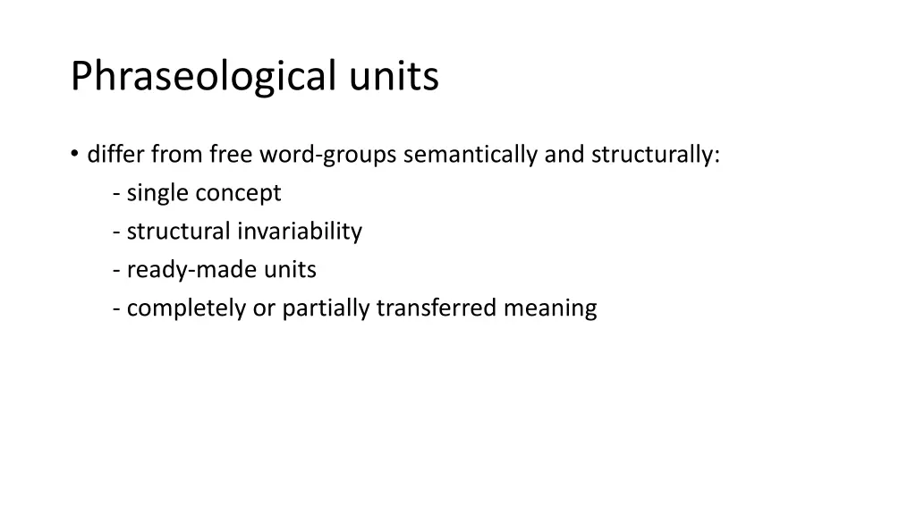 phraseological units