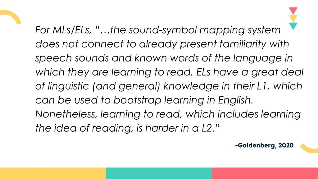 for mls els the sound symbol mapping system does