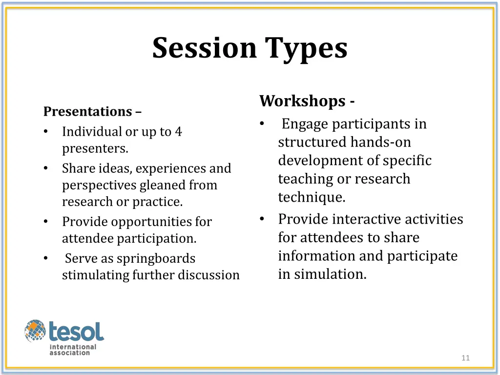 session types 1