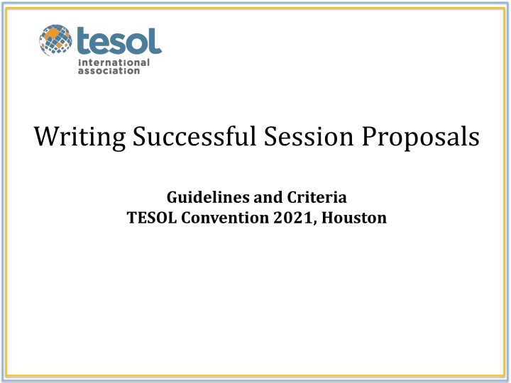 writing successful session proposals
