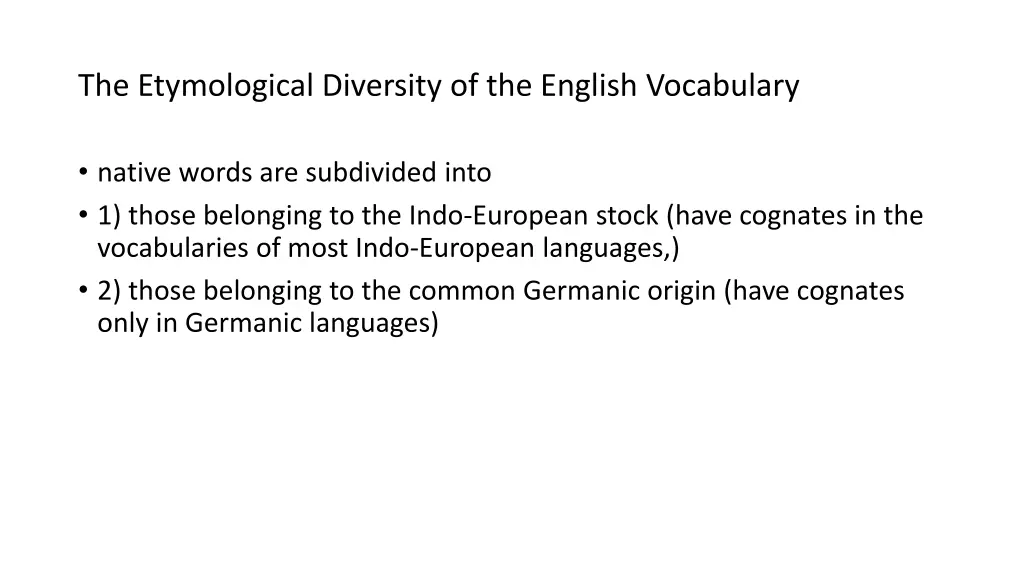 the etymological diversity of the english 1