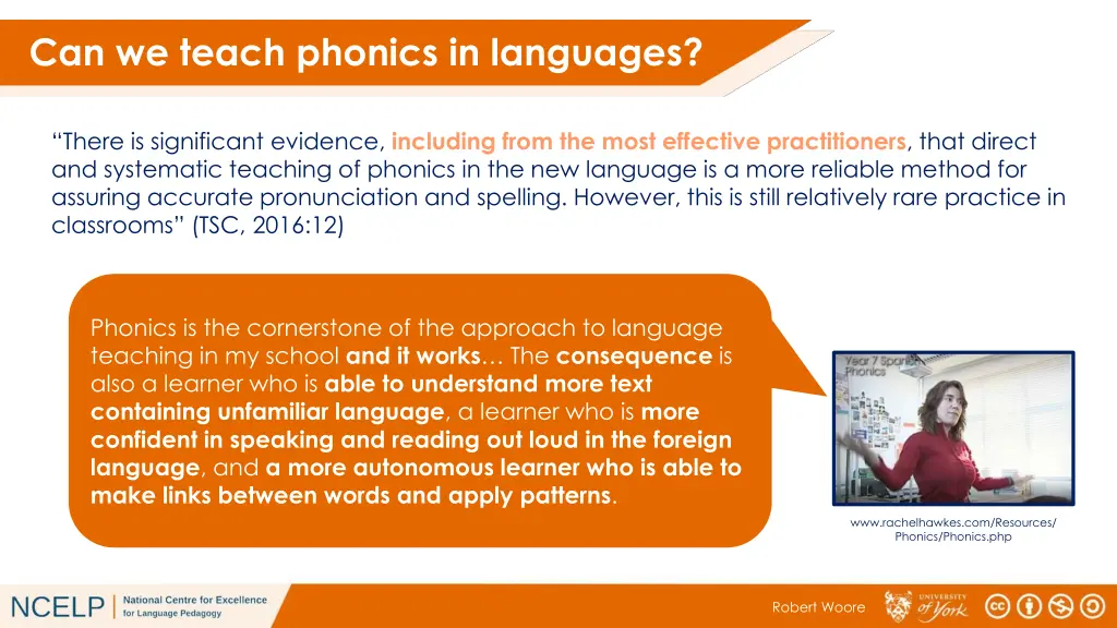 can we teach phonics in languages