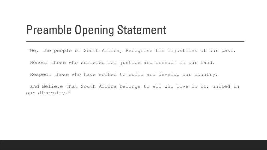 preamble opening statement