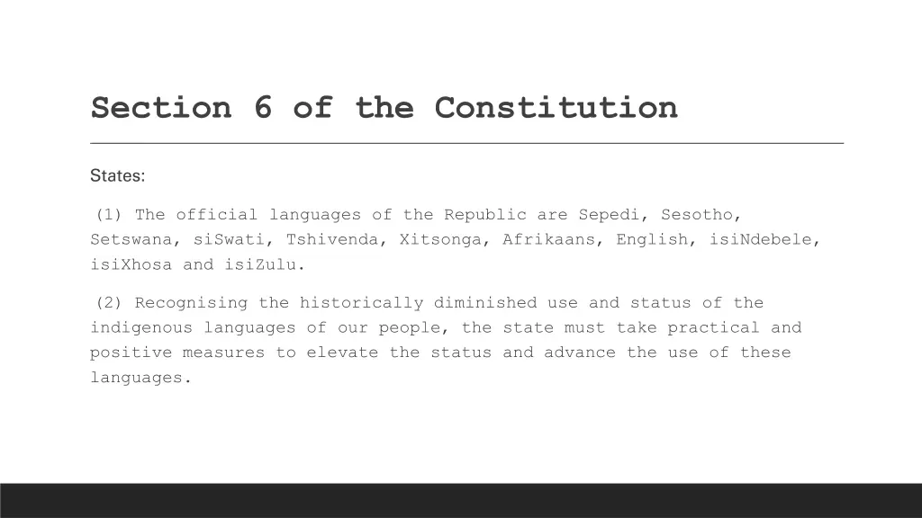 section 6 of the constitution