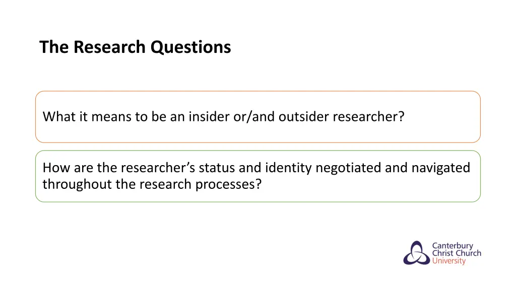 the research questions