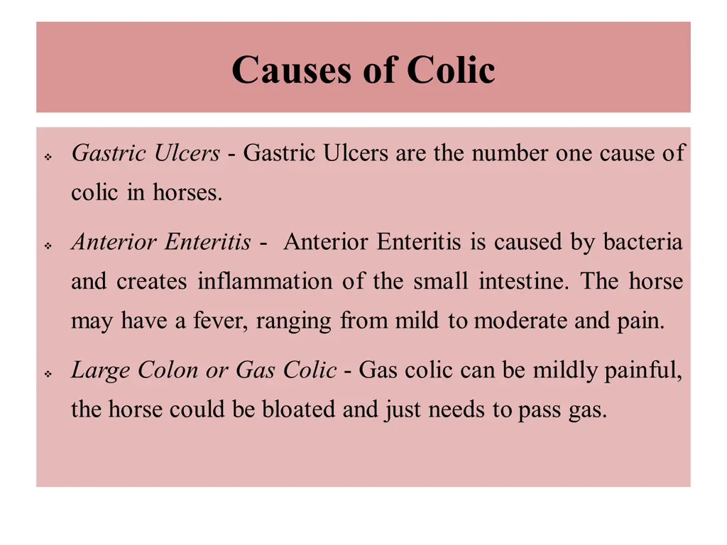 causes of colic