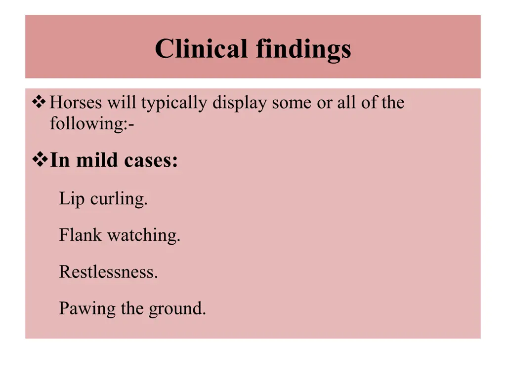 clinical findings