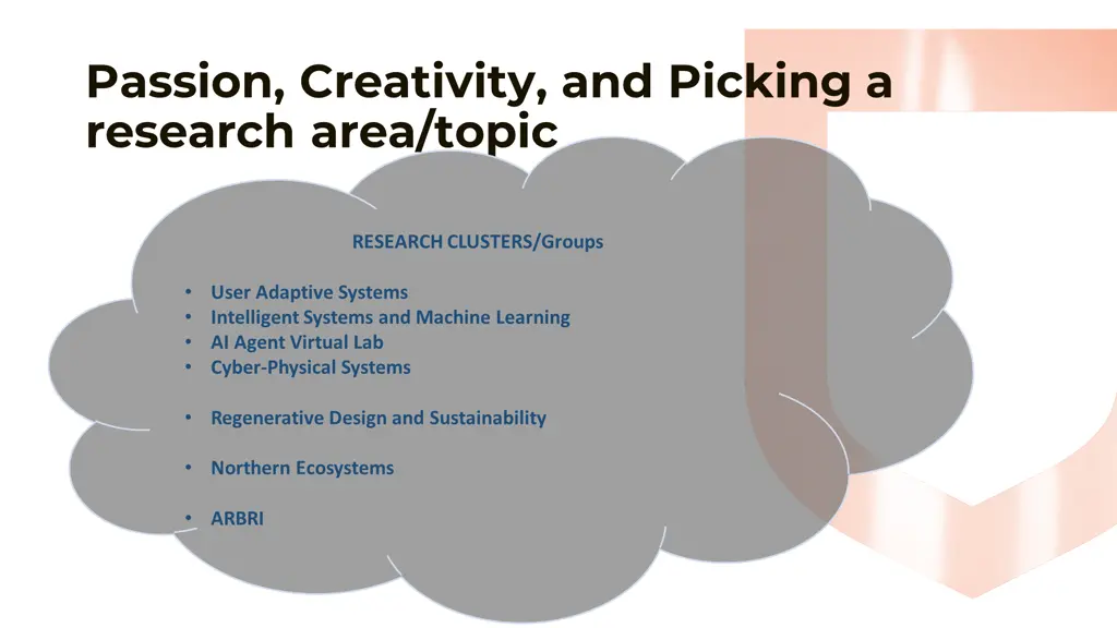 passion creativity and picking a research area