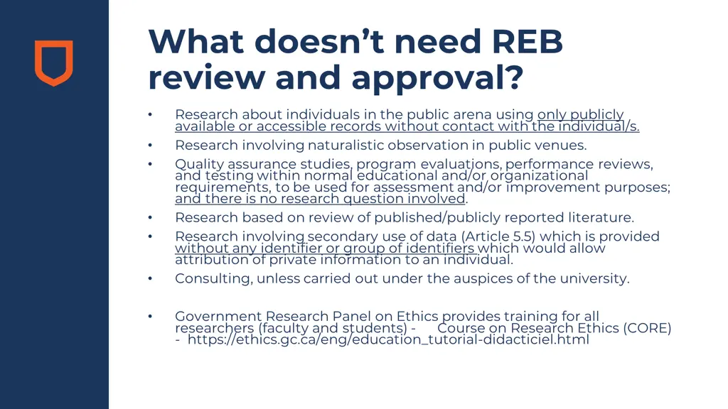 what doesn t need reb review and approval