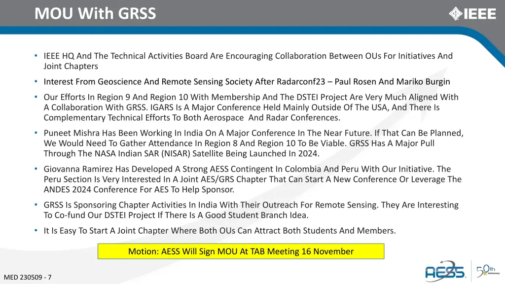 mou with grss