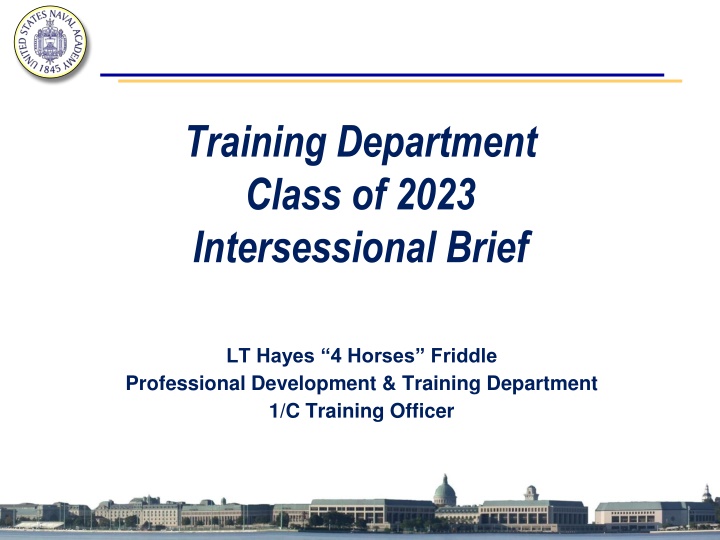 training department class of 2023 intersessional