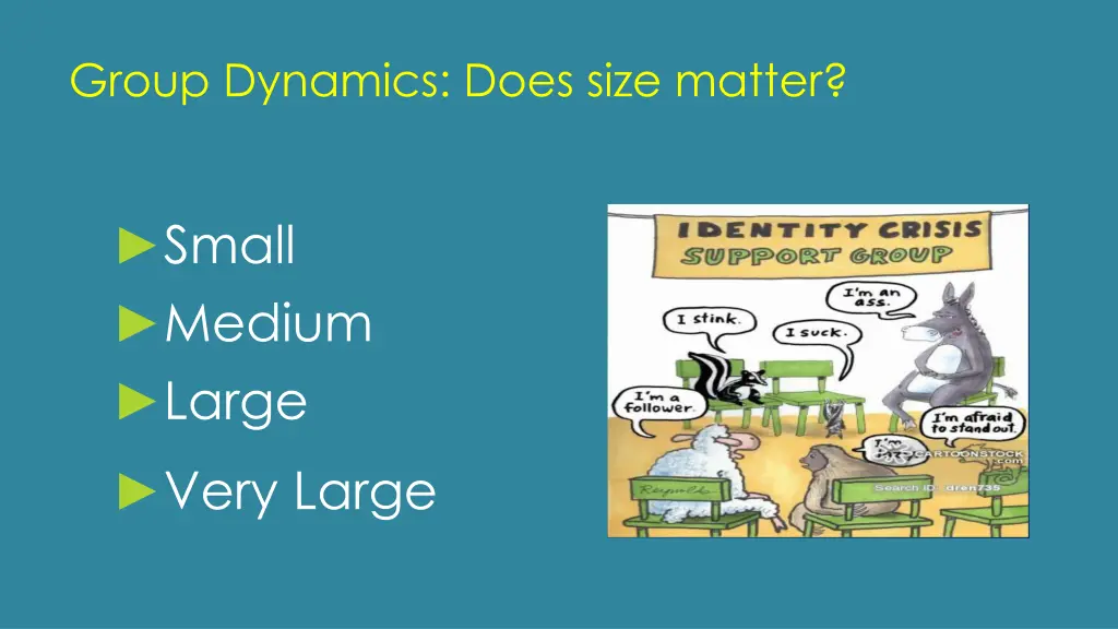 group dynamics does size matter