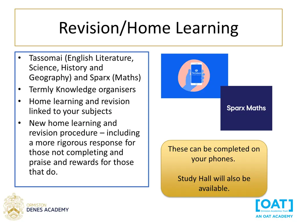 revision home learning