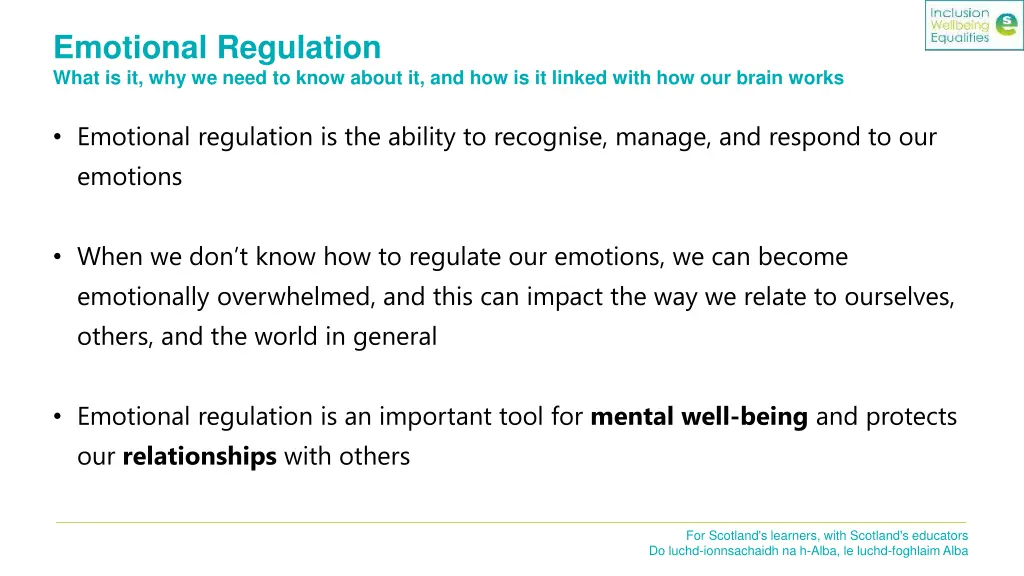 emotional regulation what is it why we need