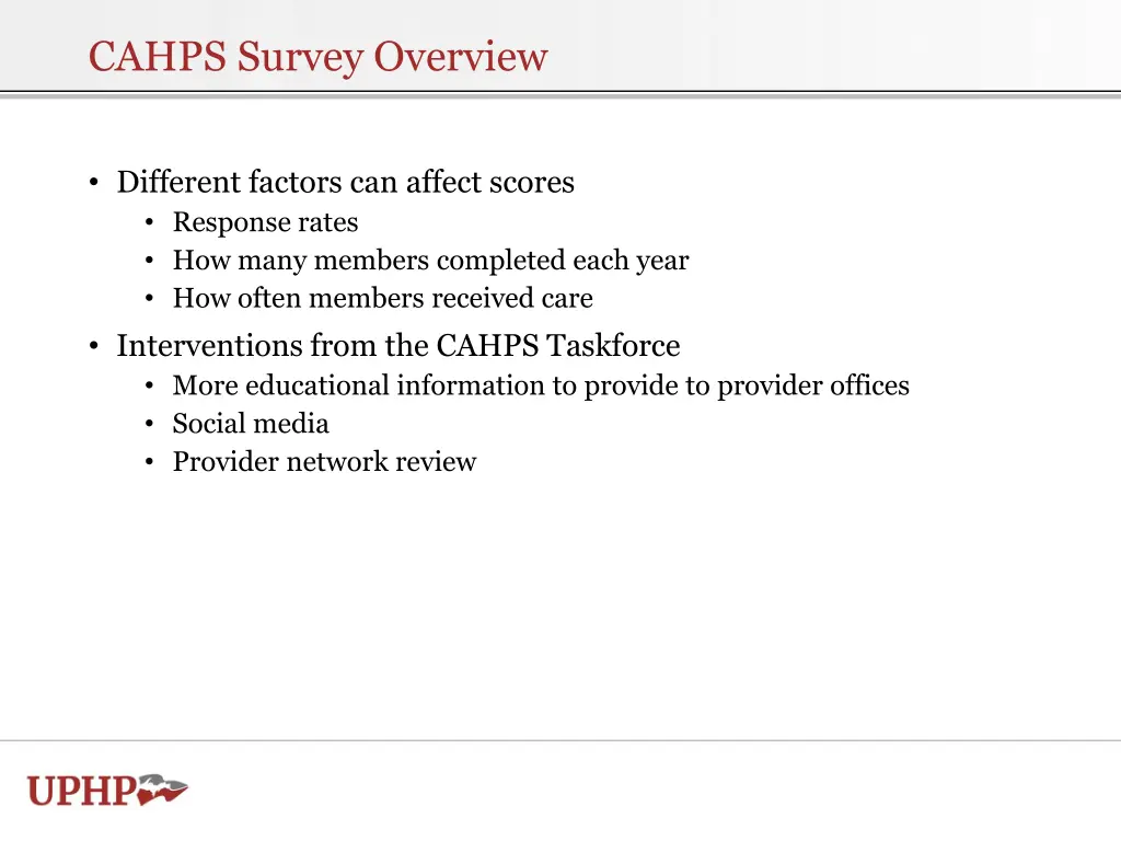 cahps survey overview 1