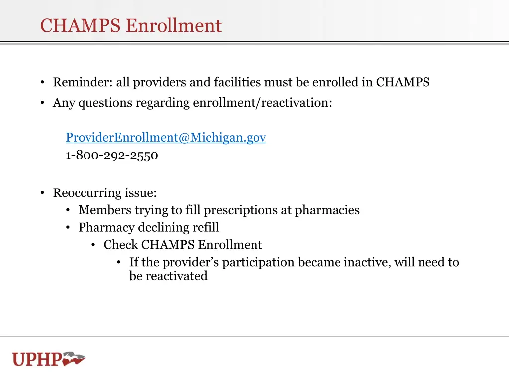 champs enrollment