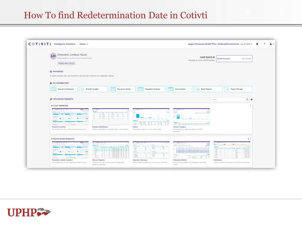 how to find redetermination date in cotivti